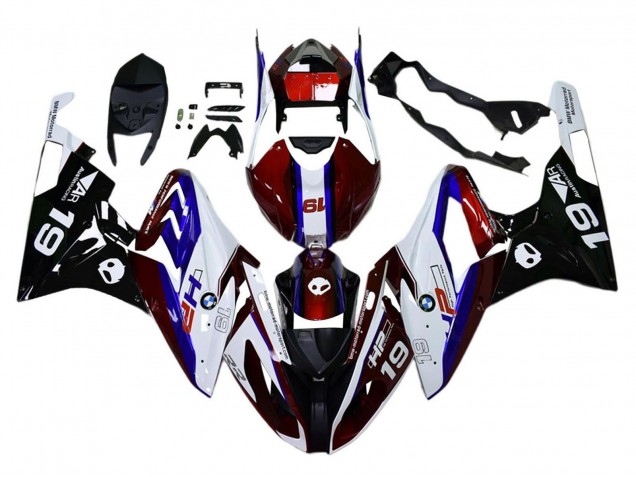 Kits Carénage Moto ABS BMW S1000RR 2015-2016 - Blanc Rouge Bleu Noir