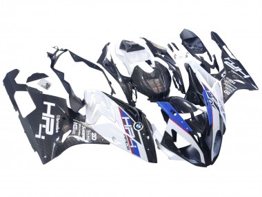 Carénages Moto BMW S1000RR 2015-2016 - Blanc Bleu Noir Fibre de Carbone Abordables