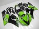 Carénages Moto Kawasaki ZX6R 2005-2006 - Vert Noir Brillant Elf