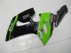 Carénages Moto Kawasaki ZX6R 2005-2006 - Vert Noir Brillant Elf