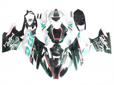 Carénages Moto BMW S1000RR 2015-2016 - Blanc Vert Noir Abordables