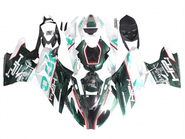 Carénages Moto BMW S1000RR 2015-2016 - Blanc Vert Noir