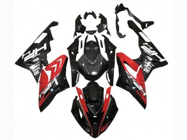 Carénages Moto BMW S1000RR 2015-2016 - Rouge Noir Fibre de Carbone Abordables