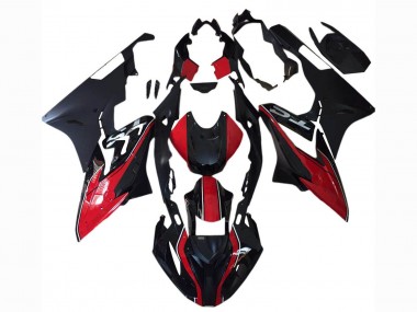 Carénages Moto BMW S1000RR 2015-2016 - Rouge Blanc Noir Mat Abordables