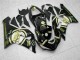 Carénages Moto Kawasaki ZX6R 2005-2006 - Noir Brillant Blanc Or Lucky Strike