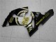 Carénages Moto Kawasaki ZX6R 2005-2006 - Noir Brillant Blanc Or Lucky Strike