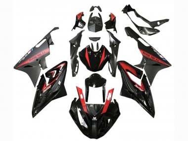 Carénages Moto BMW S1000RR 2015-2016 - Rouge Noir Brillant Noir Mat Abordables