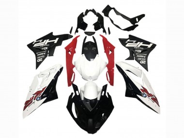Carénages Moto BMW S1000RR 2015-2016 - Blanc Rouge Noir Mat Abordables