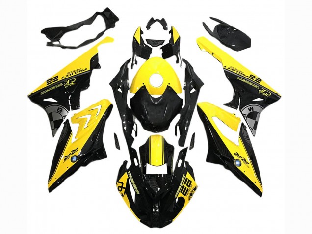 Carénages Moto BMW S1000RR 2015-2016 - Jaune Noir