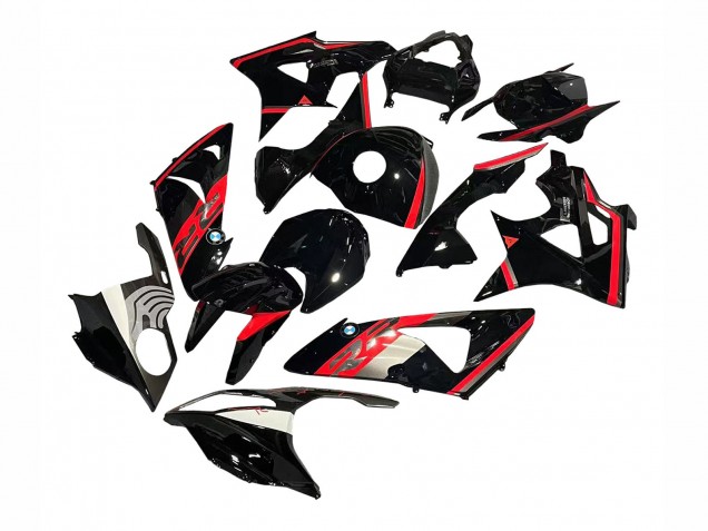 Carénage Moto BMW S1000RR 2009-2014 - Rouge Noir Brillant