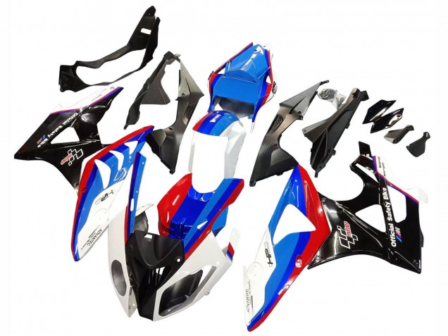 Complet Carénages Moto BMW S1000RR 2009-2014 - Blanc Rouge Bleu Noir Brillant