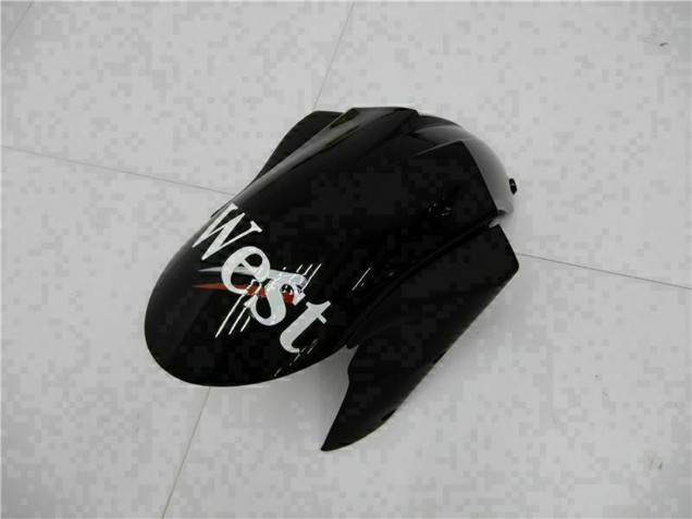 Carénages Moto Kawasaki ZX6R 2005-2006 - Noir Brillant Blanc West