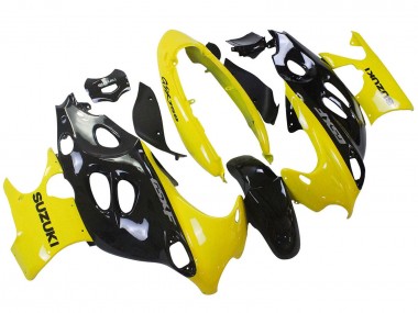 Carénages Moto Suzuki GSX600F/GSX750F 2004-2006 - Noir Brillant Jaune Abordables