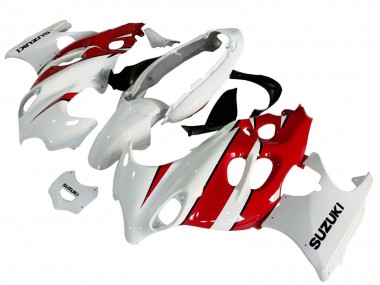 Carénages Moto Suzuki GSX600F/GSX750F 2004-2006 - Blanc Rouge Abordables