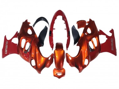 Carénages Moto Suzuki GSX600F/GSX750F 2004-2006 - Burnt Orange Blanc Logo Abordables