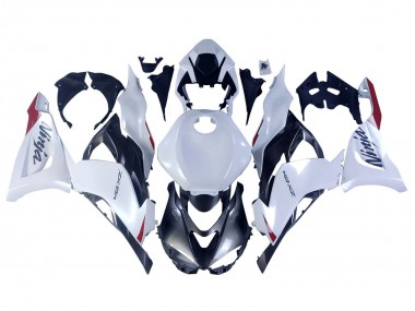 Carénages Moto Kawasaki ZX6R 2023-2025 - Blanc Perle Noir Rouge Abordables