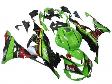 Carénages Moto Kawasaki ZX6R 2023-2025 - Vert Noir Rouge Jaune Dunlop Abordables