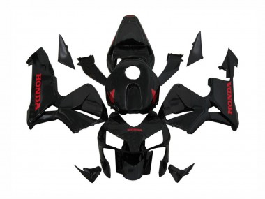Carénages Moto Honda CBR600RR 2003-2004 - Noir Brillant Rouge Décalque Abordables
