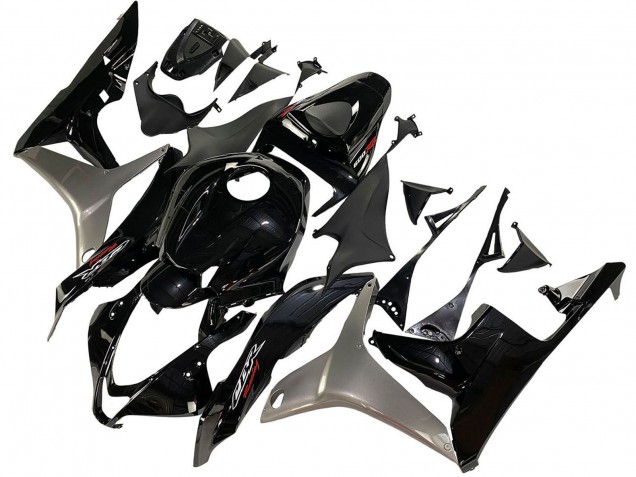 Kits Carénage Moto Honda CBR600RR 2007-2008 - Argent Noir Brillant