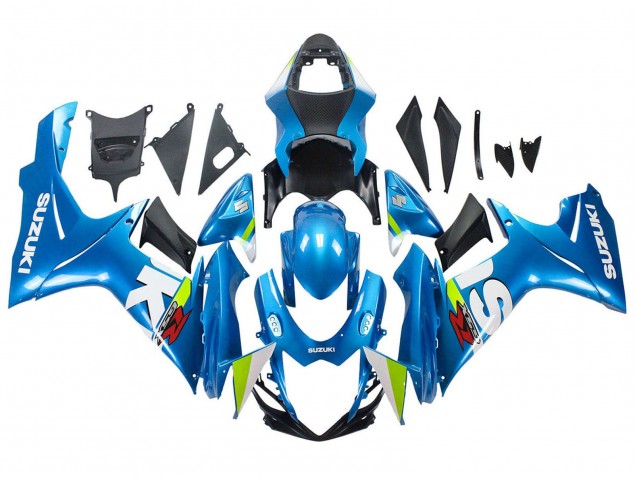 Carénages Moto Suzuki GSXR 600 / GSXR 750 2011-2024 - Bleu Clair Vert Blanc Rouge