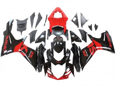 Kits Carénage Moto Suzuki GSXR 600 / GSXR 750 2011-2024 - Rouge Noir Brillant Abordables
