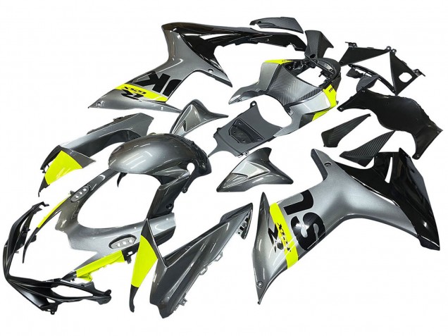 Carénages Moto Suzuki GSXR 600 / GSXR 750 2011-2024 - Argent Jaune Noir