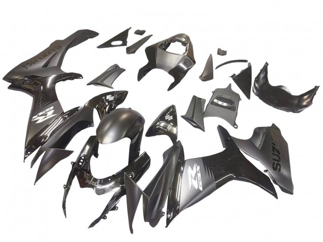 Carénages Moto Suzuki GSXR 600 / GSXR 750 2011-2024 - Noir Mat Noir Brillant Blanc Décalque
