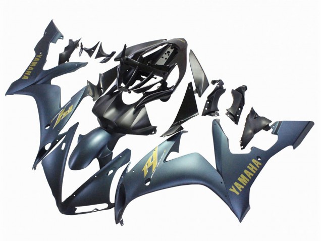 Carénages Moto Yamaha YZF 1000 R1 2004-2006 - Bleu Foncé Or Décalque