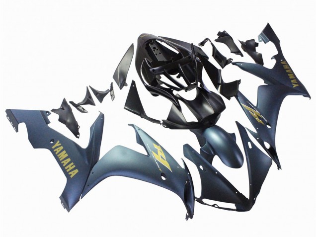Carénages Moto Yamaha YZF 1000 R1 2004-2006 - Bleu Foncé Or Décalque