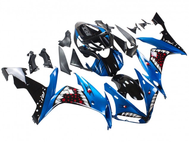 Carénages Moto Yamaha YZF 1000 R1 2004-2006 - Bleu Noir Rouge Blanc Requin