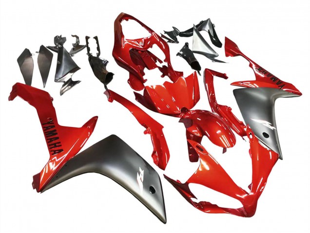 Carénage Moto Yamaha YZF 1000 R1 2007-2008 - Rouge Noir Mat