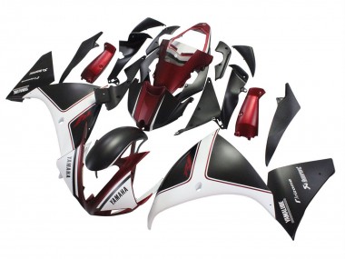 Carénages Moto Yamaha YZF 1000 R1 2009-2011 - Rouge Blanc Noir Mat Abordables