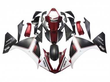 Carénages Moto Yamaha YZF 1000 R1 2009-2011 - Rouge Blanc Noir Mat Abordables