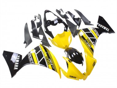 Carénages Moto Yamaha YZF 1000 R1 2012-2014 - Jaune Blanc Noir Abordables