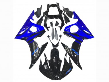 Carénage Moto Yamaha YZF R6 2003-2004 - Bleu Noir Brillant Abordables
