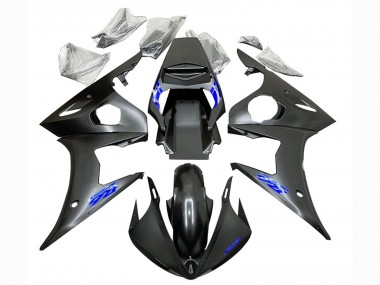Carénages Moto Yamaha YZF R6S 2006-2009 - Noir Mat Bleu Abordables
