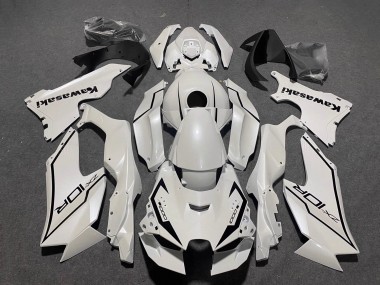 Carénages Moto Kawasaki ZX10R 2021-2025 - Blanc Perle Noir Abordables