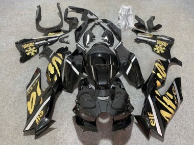 Carénages Moto Kawasaki ZX10R 2021-2025 - Noir Brillant Or Elf Neige Abordables