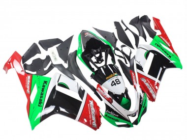 Carénages Moto Kawasaki ZX6R 2007-2008 - Vert Rouge Abordables