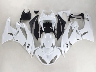 Carénages Moto Kawasaki ZX6R 2009-2012 - Blanc Noir Ninja Abordables