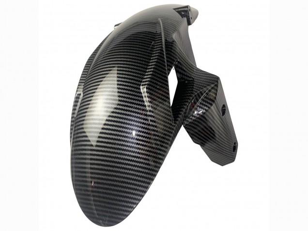 Carénages Moto Kawasaki ZX6R 2019-2022 - Blanc Noir Fibre de Carbone