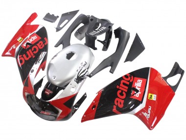 Carénages Moto Aprilia RS125 2000-2005 - Rouge Noir Argent Courses Abordables