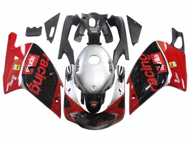 Carénages Moto Aprilia RS125 2000-2005 - Rouge Noir Argent Courses Abordables