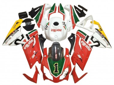 Carénages Moto Aprilia RS125 2006-2011 - Blanc Rouge Vert Abordables