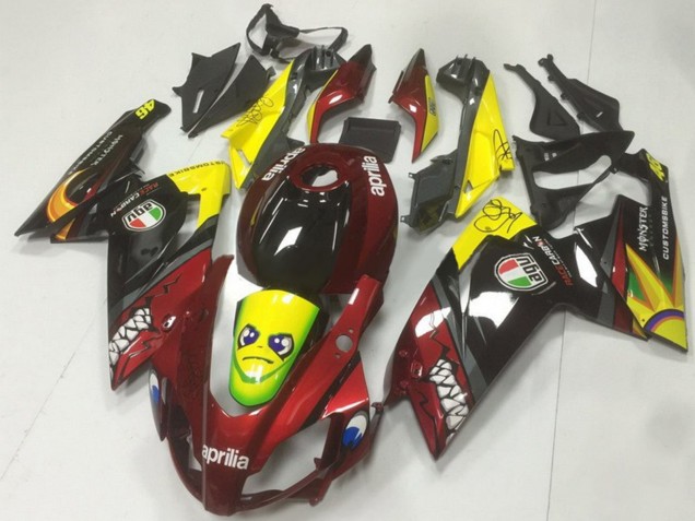 Carénages Moto Aprilia RS125 2006-2011 - Rouge Jaune Noir Requin