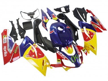 Carénages Moto Aprilia RS125 2006-2011 - Jaune Bleu Foncé Red Bull Abordables