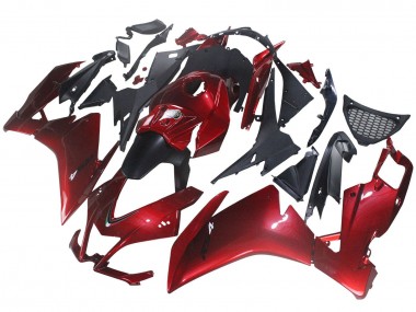Carénage Moto Aprilia RS4 50 125 2012-2018 - Rouge Noir Mat Abordables