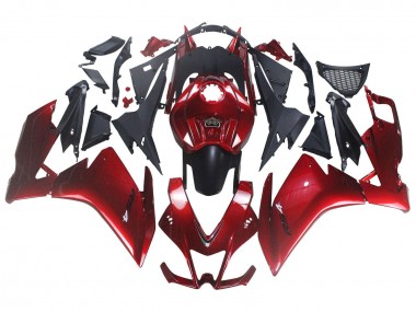 Carénage Moto Aprilia RS4 50 125 2012-2018 - Rouge Noir Mat Abordables