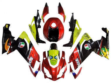 Carénages Moto Aprilia RS4 50 125 2012-2018 - Rouge Jaune Noir Brillant Requin Abordables