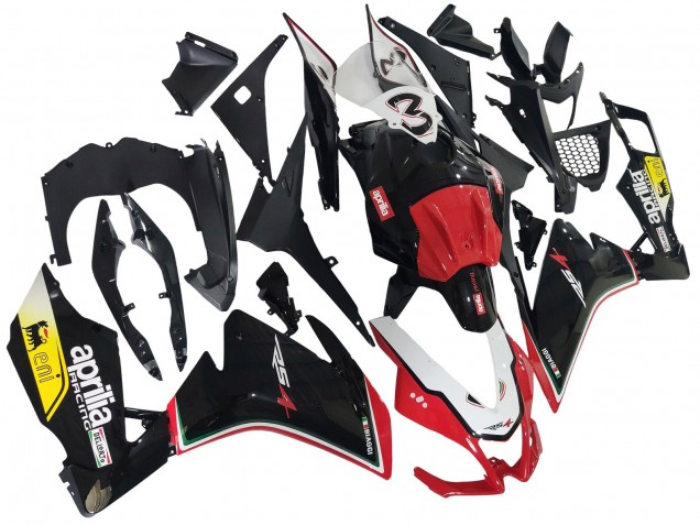 Carénages Moto Aprilia RS4 50 125 2012-2018 - Blanc Rouge Jaune Noir Brillant